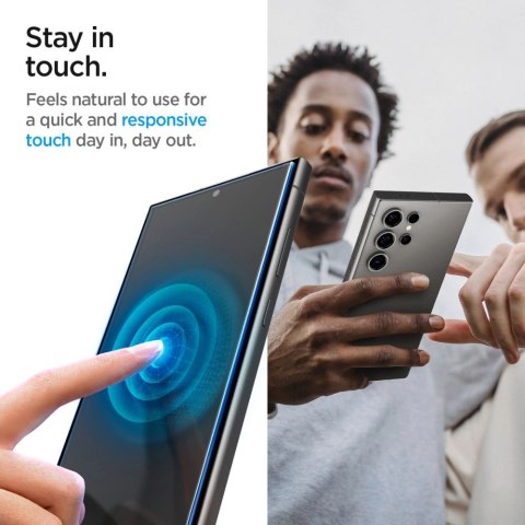Szkło hartowane Spigen Glas.tR EZ Fit Privacy na Samsung Galaxy S24 Ultra - 2 szt. Szkło hartowane Spigen Glas.tR EZ Fit Privacy na Samsung Galaxy S24 Ultra - 2 szt.