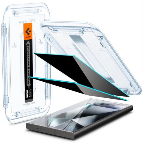 Szkło hartowane Spigen Glas.tR EZ Fit Privacy na Samsung Galaxy S24 Ultra - 2 szt. Szkło hartowane Spigen Glas.tR EZ Fit Privacy na Samsung Galaxy S24 Ultra - 2 szt.