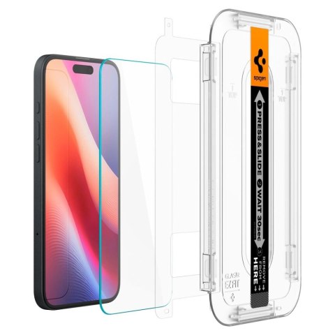 Szkło hartowane Spigen Glas.tR EZ Fit na iPhone 15 / 16 Szkło hartowane Spigen Glas.tR EZ Fit na iPhone 15 / 16