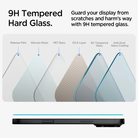 Szkło hartowane Spigen Glas.tR EZ Fit na iPhone 15 / 16 Szkło hartowane Spigen Glas.tR EZ Fit na iPhone 15 / 16