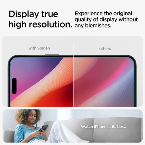 Szkło hartowane Spigen Glas.tR EZ Fit na iPhone 15 / 16 Szkło hartowane Spigen Glas.tR EZ Fit na iPhone 15 / 16