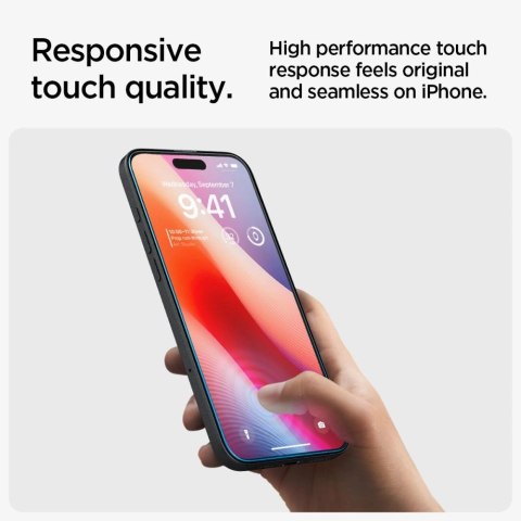 Szkło hartowane Spigen Glas.tR EZ Fit na iPhone 15 / 16 Szkło hartowane Spigen Glas.tR EZ Fit na iPhone 15 / 16