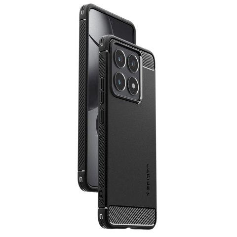 Etui Spigen Rugged Armor na Xiaomi 14T Pro - matowy czarny Etui Spigen Rugged Armor na Xiaomi 14T Pro - matowy czarny