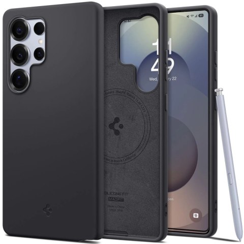 Etui Spigen Silicone Fit Mag na Samsung Galaxy S25 Ultra - czarne
