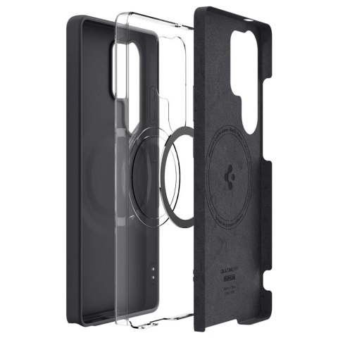 Etui Spigen Silicone Fit Mag na Samsung Galaxy S25 Ultra - czarne Etui Spigen Silicone Fit Mag na Samsung Galaxy S25 Ultra - czarne