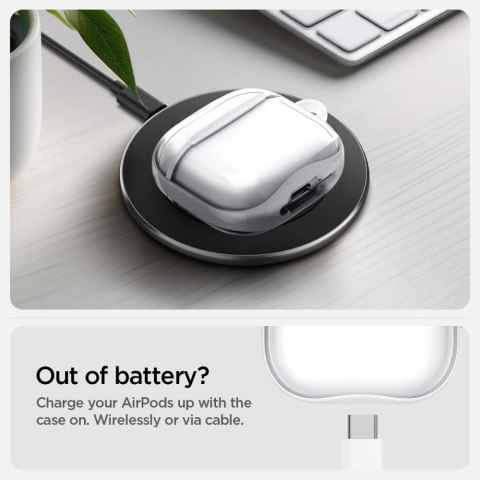 Etui Spigen Ultra Hybrid na AirPods 4 - białe Etui Spigen Ultra Hybrid na AirPods 4 - białe