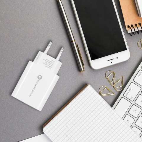 Ładowarka sieciowa do telefonu Forcell F-Energy USB C QC4.0 PD 3A 25W TFK-TC-25WPD biała Ładowarka sieciowa do telefonu Forcell F-Energy USB C QC4.0 PD 3A 25W TFK-TC-25WPD biała