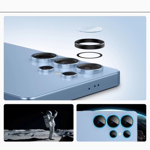 Osłona aparatu Spigen Optik Pro GLAS.TR EZ FIT 2-pack na Samsung Galaxy S25 Ultra - czarna Osłona aparatu Spigen Optik Pro GLAS.TR EZ FIT 2-pack na Samsung Galaxy S25 Ultra - czarna