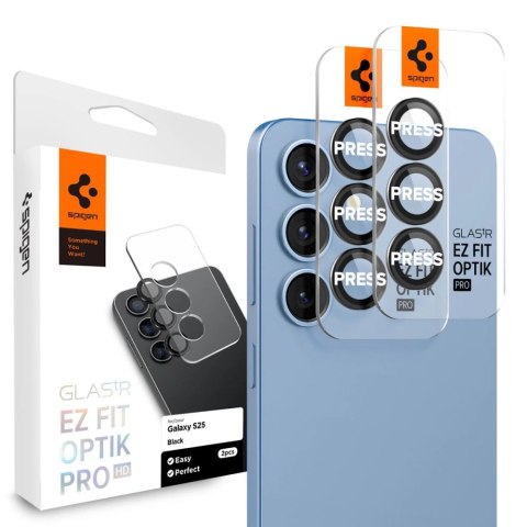 Osłona aparatu Spigen Optik Pro GLAS.TR EZ FIT 2-pack na Samsung Galaxy S25+ - czarna