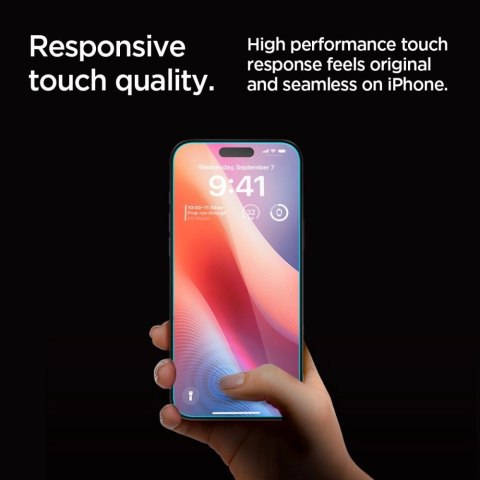 Szkło hartowane Spigen Glas.tR EZ Fit Privacy na iPhone 16 Pro - 2 szt. Szkło hartowane Spigen Glas.tR EZ Fit Privacy na iPhone 16 Pro - 2 szt.