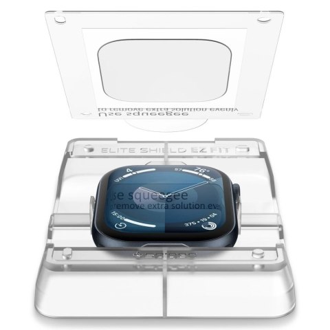 Szkło hybrydowe Spigen Elite Shield "EZ FIT" 2-PACK na Apple Watch 10 (46 MM) - przezroczyste Szkło hybrydowe Spigen Elite Shield "EZ FIT" 2-PACK na Apple Watch 10 (46 MM) - przezroczyste