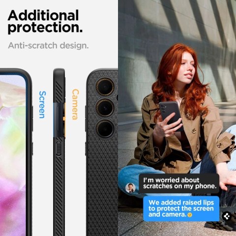 Etui Spigen Liquid Air na Samsung Galaxy A35 5G - czarny mat Etui Spigen Liquid Air na Samsung Galaxy A35 5G - czarny mat