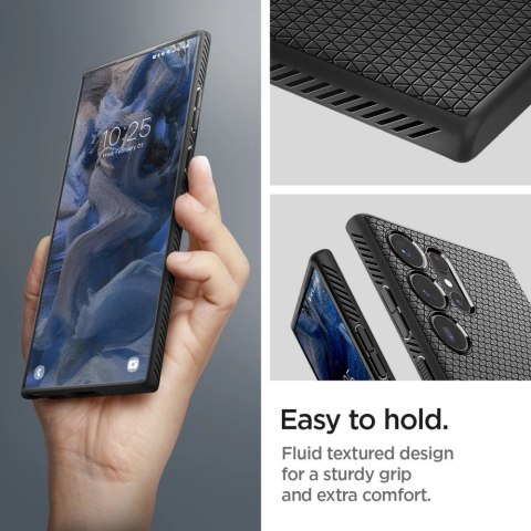 Etui Spigen Liquid Air na Samsung Galaxy S23 Ultra - czarny mat Etui Spigen Liquid Air na Samsung Galaxy S23 Ultra - czarny mat