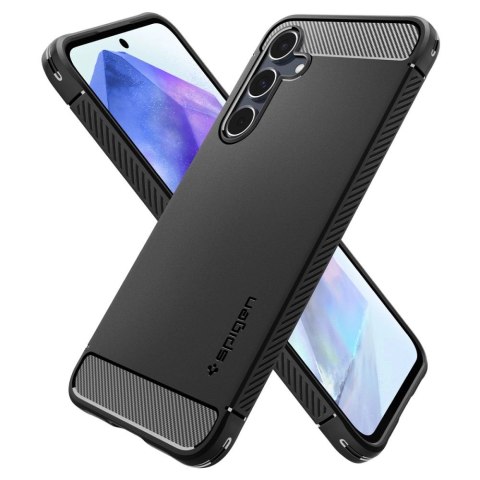 Etui Spigen Rugged Armor na Samsung Galaxy A55 5G - czarny mat Etui Spigen Rugged Armor na Samsung Galaxy A55 5G - czarny mat