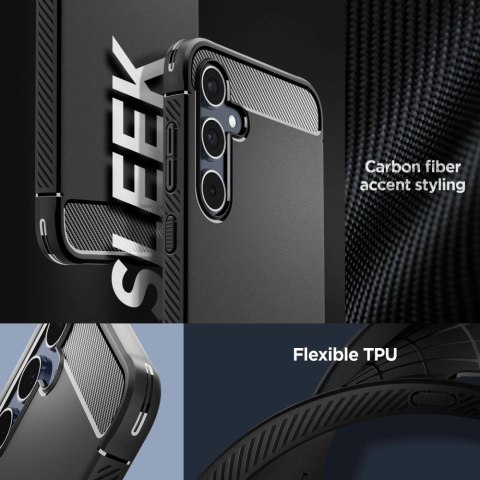 Etui Spigen Rugged Armor na Samsung Galaxy A55 5G - czarny mat Etui Spigen Rugged Armor na Samsung Galaxy A55 5G - czarny mat