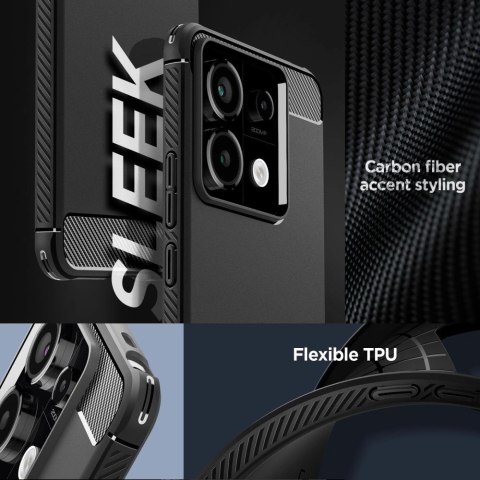 Etui Spigen Rugged Armor na Xiaomi Redmi Note 13 Pro 5G / POCO X6 5G - czarny mat Etui Spigen Rugged Armor na Xiaomi Redmi Note 13 Pro 5G / POCO X6 5G - czarny mat
