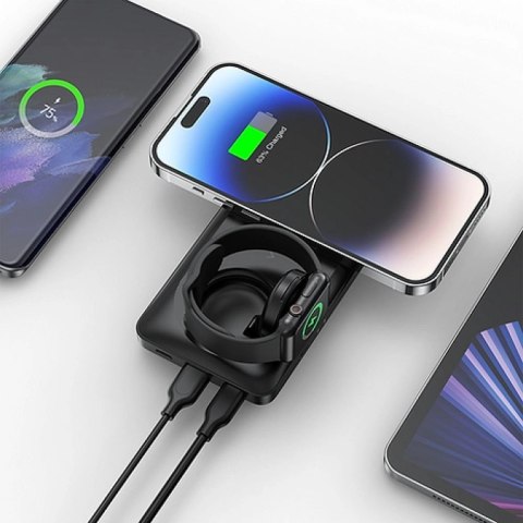 Powerbank Veger MagMulti W1156 10000mAh 22.5W 3A MagSafe PD QC3.0 - czarny Powerbank Veger MagMulti W1156 10000mAh 22.5W 3A MagSafe PD QC3.0 - czarny