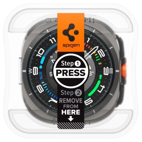 Szkło hartowane Spigen Glas.TR EZ Fit na Samsung Galaxy Watch Ultra (47 mm) - przezroczyste (2-pak) Szkło hartowane Spigen Glas.TR EZ Fit na Samsung Galaxy Watch Ultra (47 mm) - przezroczyste (2-pak)