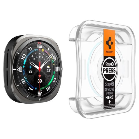 Szkło hartowane Spigen Glas.TR EZ Fit na Samsung Galaxy Watch Ultra (47 mm) - przezroczyste (2-pak) Szkło hartowane Spigen Glas.TR EZ Fit na Samsung Galaxy Watch Ultra (47 mm) - przezroczyste (2-pak)