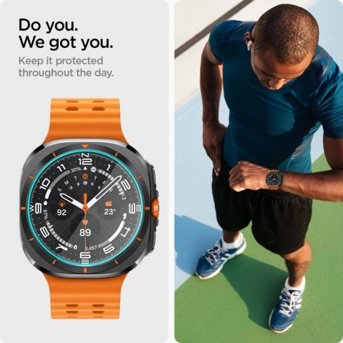Szkło hartowane Spigen Glas.TR EZ Fit na Samsung Galaxy Watch Ultra (47 mm) - przezroczyste (2-pak) Szkło hartowane Spigen Glas.TR EZ Fit na Samsung Galaxy Watch Ultra (47 mm) - przezroczyste (2-pak)