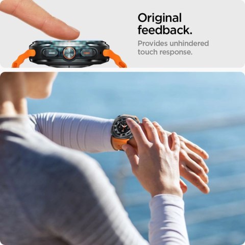 Szkło hartowane Spigen Glas.TR EZ Fit na Samsung Galaxy Watch Ultra (47 mm) - przezroczyste (2-pak) Szkło hartowane Spigen Glas.TR EZ Fit na Samsung Galaxy Watch Ultra (47 mm) - przezroczyste (2-pak)