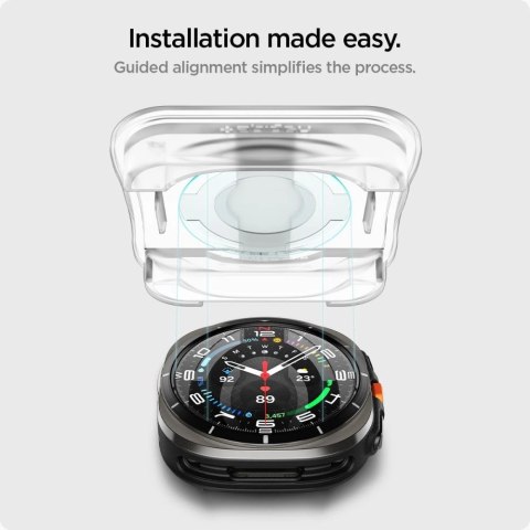 Szkło hartowane Spigen Glas.TR EZ Fit na Samsung Galaxy Watch Ultra (47 mm) - przezroczyste (2-pak) Szkło hartowane Spigen Glas.TR EZ Fit na Samsung Galaxy Watch Ultra (47 mm) - przezroczyste (2-pak)