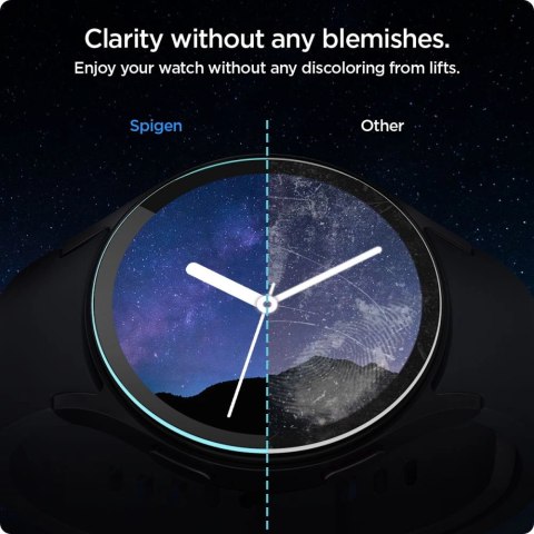 Szkło hartowane Spigen Glas.tR EZ Fit na Samsung Galaxy Watch 7 (44 mm) - 2 szt. Szkło hartowane Spigen Glas.tR EZ Fit na Samsung Galaxy Watch 7 (44 mm) - 2 szt.