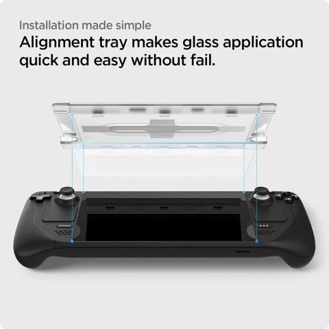 Szkło hartowane Spigen Glas.tR EZ Fit na Steam Deck Szkło hartowane Spigen Glas.tR EZ Fit na Steam Deck