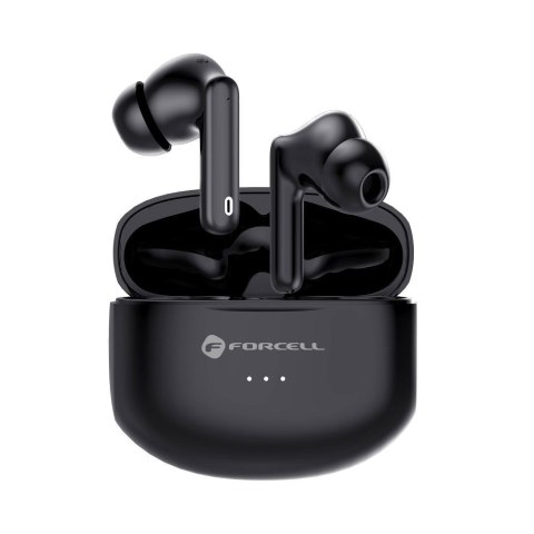 Słuchawki bezprzewodowe douszne Forcell F-Audio TWS Clear Sound czarne Słuchawki bezprzewodowe douszne Forcell F-Audio TWS Clear Sound czarne
