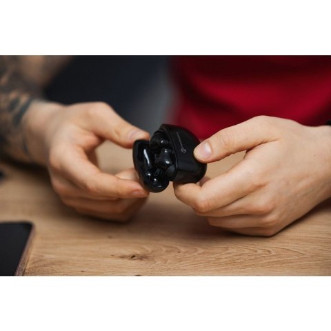 Słuchawki bezprzewodowe douszne Forcell F-Audio TWS Clear Sound czarne Słuchawki bezprzewodowe douszne Forcell F-Audio TWS Clear Sound czarne