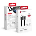 Kabel USB C do USB C Forcell F-Energy QC4.0 PD 3A 60W 0,5 m C338 czarny Kabel USB C do USB C Forcell F-Energy QC4.0 PD 3A 60W 0,5 m C338 czarny