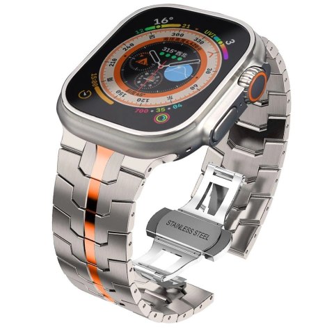 Bransoleta Tech-Protect Stainless Line na Apple Watch 4 / 5 / 6 / 7 / 8 / 9 / SE / Ultra 1 / 2 (42/44/45/49 mm) - tytanowo-pomar Bransoleta Tech-Protect Stainless Line na Apple Watch 4 / 5 / 6 / 7 / 8 / 9 / SE / Ultra 1 / 2 (42/44/45/49 mm) - tytanowo-pomar