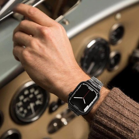 Bransoleta Tech-Protect Stainless Line na Apple Watch 4 / 5 / 6 / 7 / 8 / 9 / SE / Ultra 1 / 2 (42/44/45/49 mm) - tytanowo-pomar Bransoleta Tech-Protect Stainless Line na Apple Watch 4 / 5 / 6 / 7 / 8 / 9 / SE / Ultra 1 / 2 (42/44/45/49 mm) - tytanowo-pomar