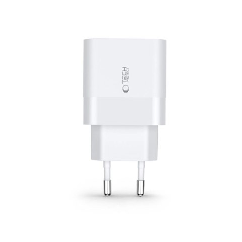 Ładowarka Tech-Protect C30W sieciowa USB-C PD 30W / USB-A QC 3.0 - biała Ładowarka Tech-Protect C30W sieciowa USB-C PD 30W / USB-A QC 3.0 - biała