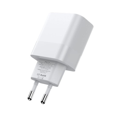 Ładowarka Tech-Protect C30W sieciowa USB-C PD 30W / USB-A QC 3.0 - biała Ładowarka Tech-Protect C30W sieciowa USB-C PD 30W / USB-A QC 3.0 - biała