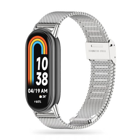 Pasek Tech-Protect MilaneseBand na Xiaomi Smart Band 8 / 8 NFC - srebrny Pasek Tech-Protect MilaneseBand na Xiaomi Smart Band 8 / 8 NFC - srebrny