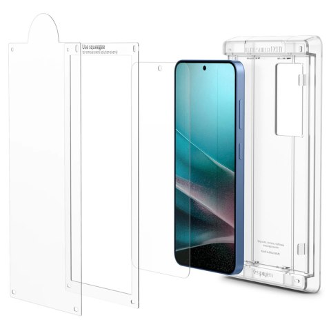 Szkło hybrydowe Spigen ELITE SHIELD EZ FIT na Samsung Galaxy S25 - przezroczyste Szkło hybrydowe Spigen ELITE SHIELD EZ FIT na Samsung Galaxy S25 - przezroczyste
