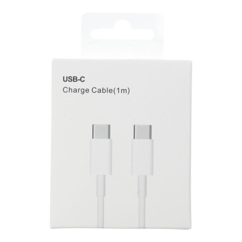 Kabel Typ C do Typ C PD QC3.0 3A 30W HD26 BOX 1 m biały Kabel Typ C do Typ C PD QC3.0 3A 30W HD26 BOX 1 m biały