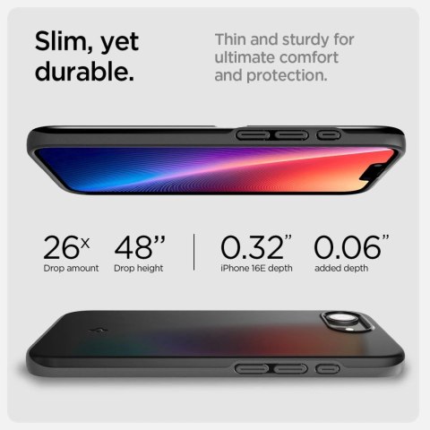 Etui Spigen Thin Fit Mag na iPhone 16e - czarne Etui Spigen Thin Fit Mag na iPhone 16e - czarne