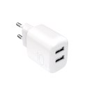 Ładowarka sieciowa Puro PROLITE 10W 2x USB-A - biała Ładowarka sieciowa Puro PROLITE 10W 2x USB-A - biała