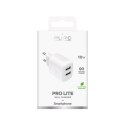 Ładowarka sieciowa Puro PROLITE 10W 2x USB-A - biała Ładowarka sieciowa Puro PROLITE 10W 2x USB-A - biała