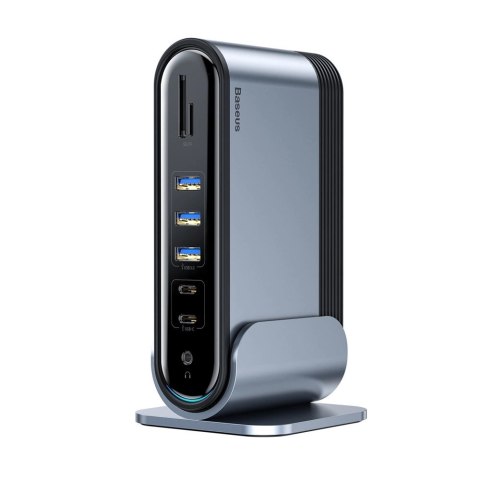HUB Baseus CAHUB-DG0G 3x USB 3.2 Gen 1 / 2x USB-A / 2x USB-C / czytnik kart SD, micro SD / AUX / 3x HDMI / RJ45 PD 100W (wtyczki HUB Baseus CAHUB-DG0G 3x USB 3.2 Gen 1 / 2x USB-A / 2x USB-C / czytnik kart SD, micro SD / AUX / 3x HDMI / RJ45 PD 100W (wtyczki