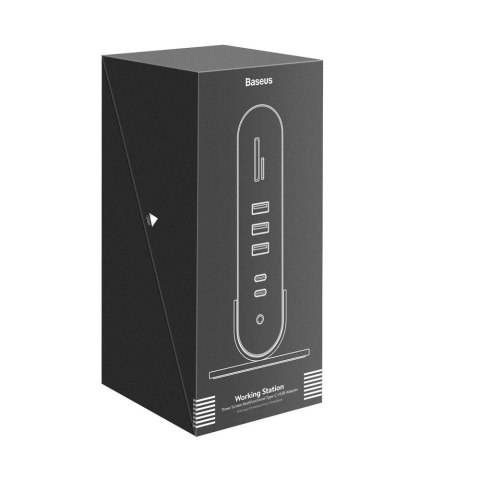 HUB Baseus CAHUB-DG0G 3x USB 3.2 Gen 1 / 2x USB-A / 2x USB-C / czytnik kart SD, micro SD / AUX / 3x HDMI / RJ45 PD 100W (wtyczki HUB Baseus CAHUB-DG0G 3x USB 3.2 Gen 1 / 2x USB-A / 2x USB-C / czytnik kart SD, micro SD / AUX / 3x HDMI / RJ45 PD 100W (wtyczki
