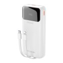 Powerbank Dudao K15Pro 20000mAh 22.5W PD USB-C / USB-A / wbudowane kable Lightning i USB-C - biały Powerbank Dudao K15Pro 20000mAh 22.5W PD USB-C / USB-A / wbudowane kable Lightning i USB-C - biały