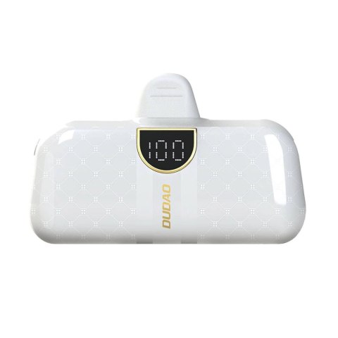 Powerbank Dudao K20SL 5000mAh mini ze złączami Lightning / USB-C - biały Powerbank Dudao K20SL 5000mAh mini ze złączami Lightning / USB-C - biały