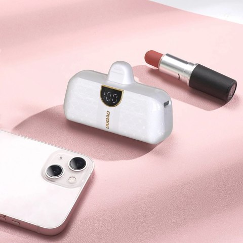 Powerbank Dudao K20SL 5000mAh mini ze złączami Lightning / USB-C - biały Powerbank Dudao K20SL 5000mAh mini ze złączami Lightning / USB-C - biały