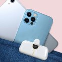 Powerbank Dudao K20SL 5000mAh mini ze złączami Lightning / USB-C - biały Powerbank Dudao K20SL 5000mAh mini ze złączami Lightning / USB-C - biały