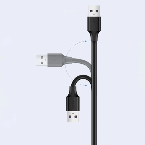 Ugreen kabel przedłużacz USB (męski) - USB (żeński) 2.0 480Mb/s 3m czarny (US103) Ugreen kabel przedłużacz USB (męski) - USB (żeński) 2.0 480Mb/s 3m czarny (US103)