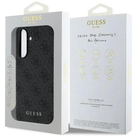 Etui Guess 4G Charms Collection na Samsung Galaxy A56 - czarne Etui Guess 4G Charms Collection na Samsung Galaxy A56 - czarne