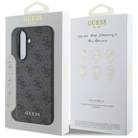 Etui Guess 4G Metal Gold Logo na Samsung Galaxy A36 - czarne Etui Guess 4G Metal Gold Logo na Samsung Galaxy A36 - czarne